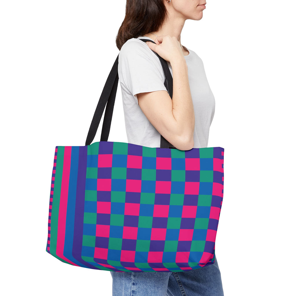 Colorblock Tote Bag