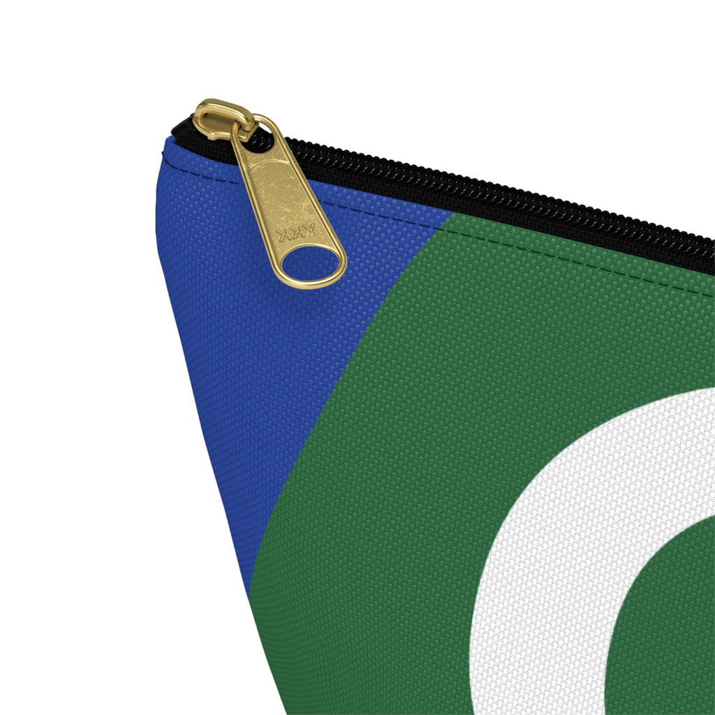Initials Colorblock Accessory Pouch — Monogram C T-Bottom Cosmetic Bag