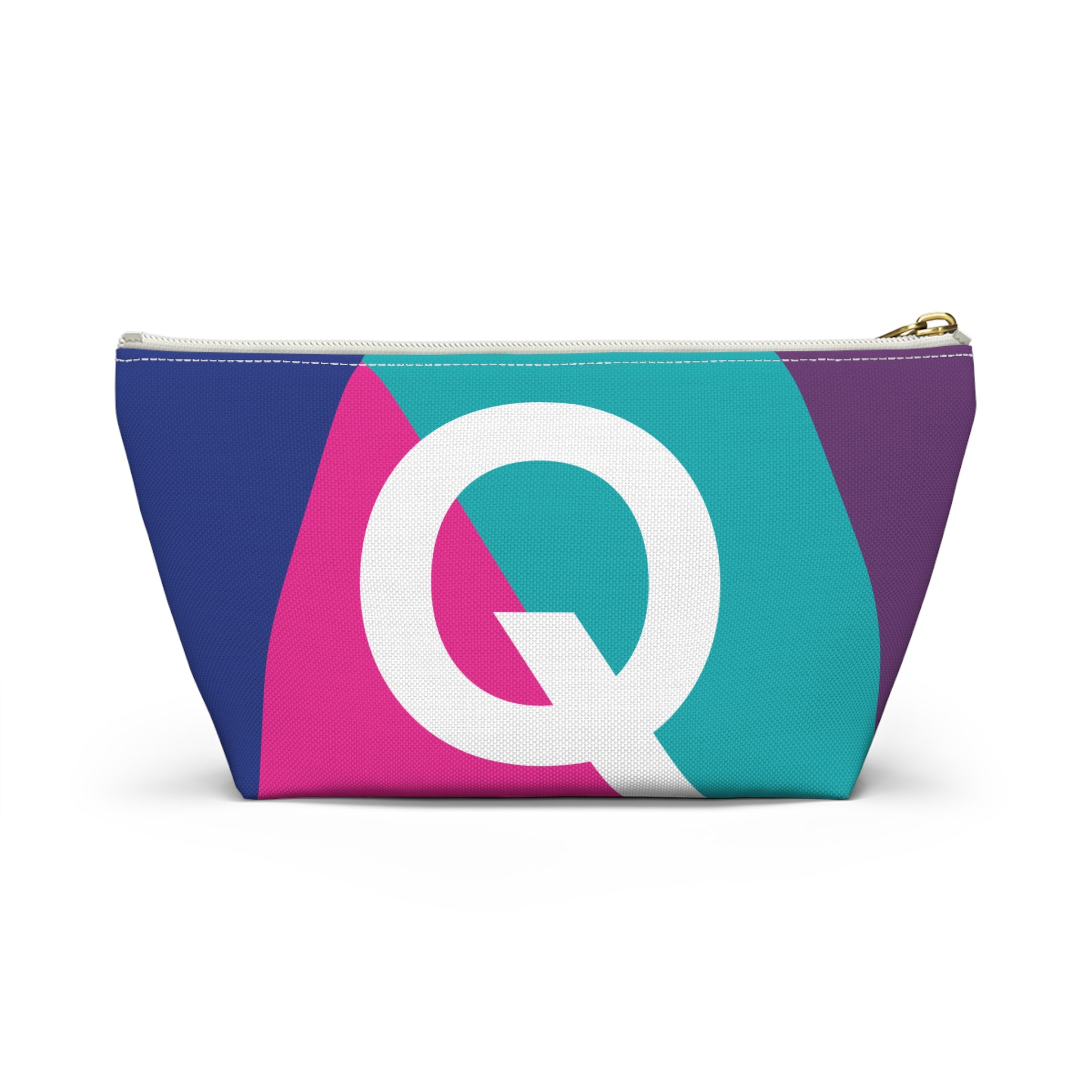 Colorblock Accessory Pouch — Monogram Q T-Bottom Cosmetic Bag
