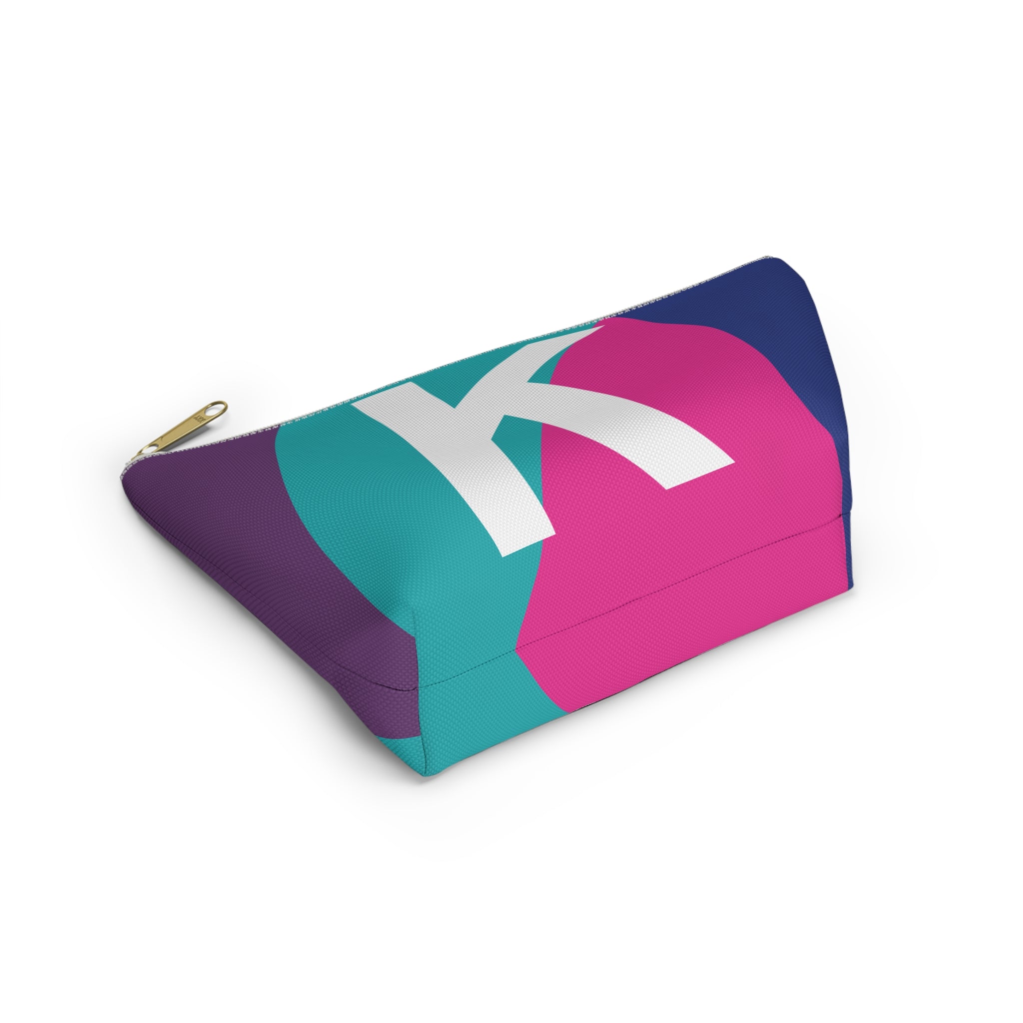 Colorblock Accessory Pouch — Monogram K T-Bottom Cosmetic Bag