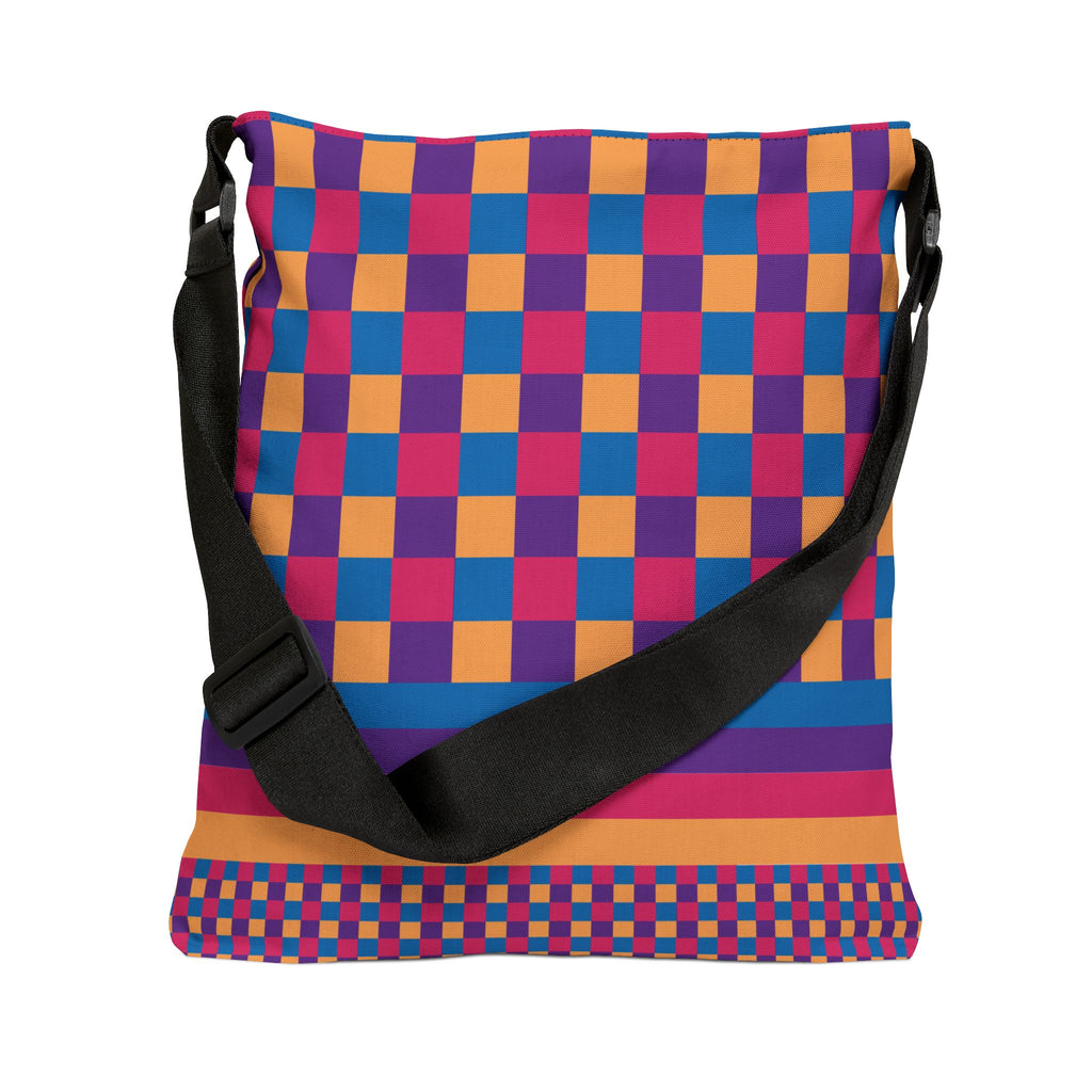 Colorblock Geometric Tote Bag