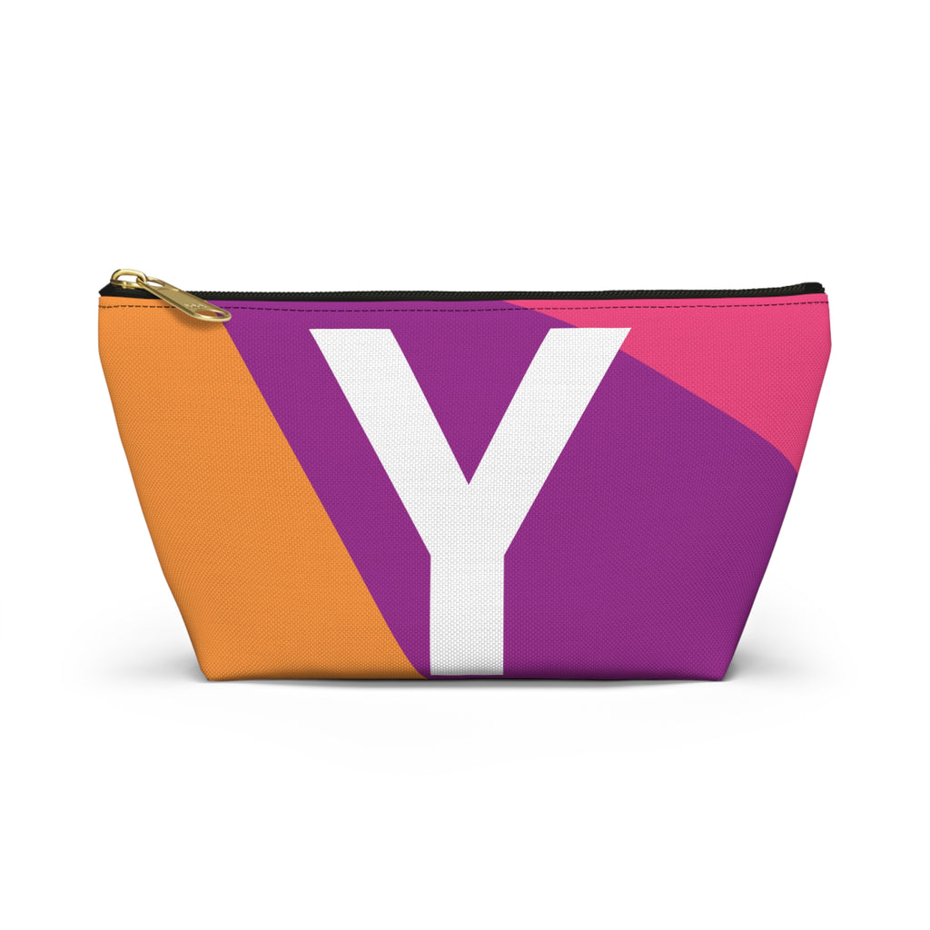 Colorblock Accessory Pouch — Monogram Y T-Bottom Cosmetic Bag