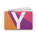Monogram 'Y' Colorblock Clutch Bag — Bold Geometric Wristlet for Everyday & Gifts