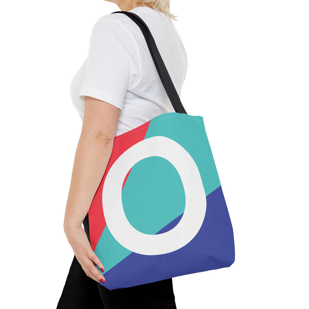 Monogram 'O' Colorblock Tote Bag — Personalized Initial O Shoulder Tote