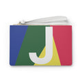 Monogram 'J' Colorblock Clutch Bag — Bold Geometric Wristlet for Everyday & Gifts