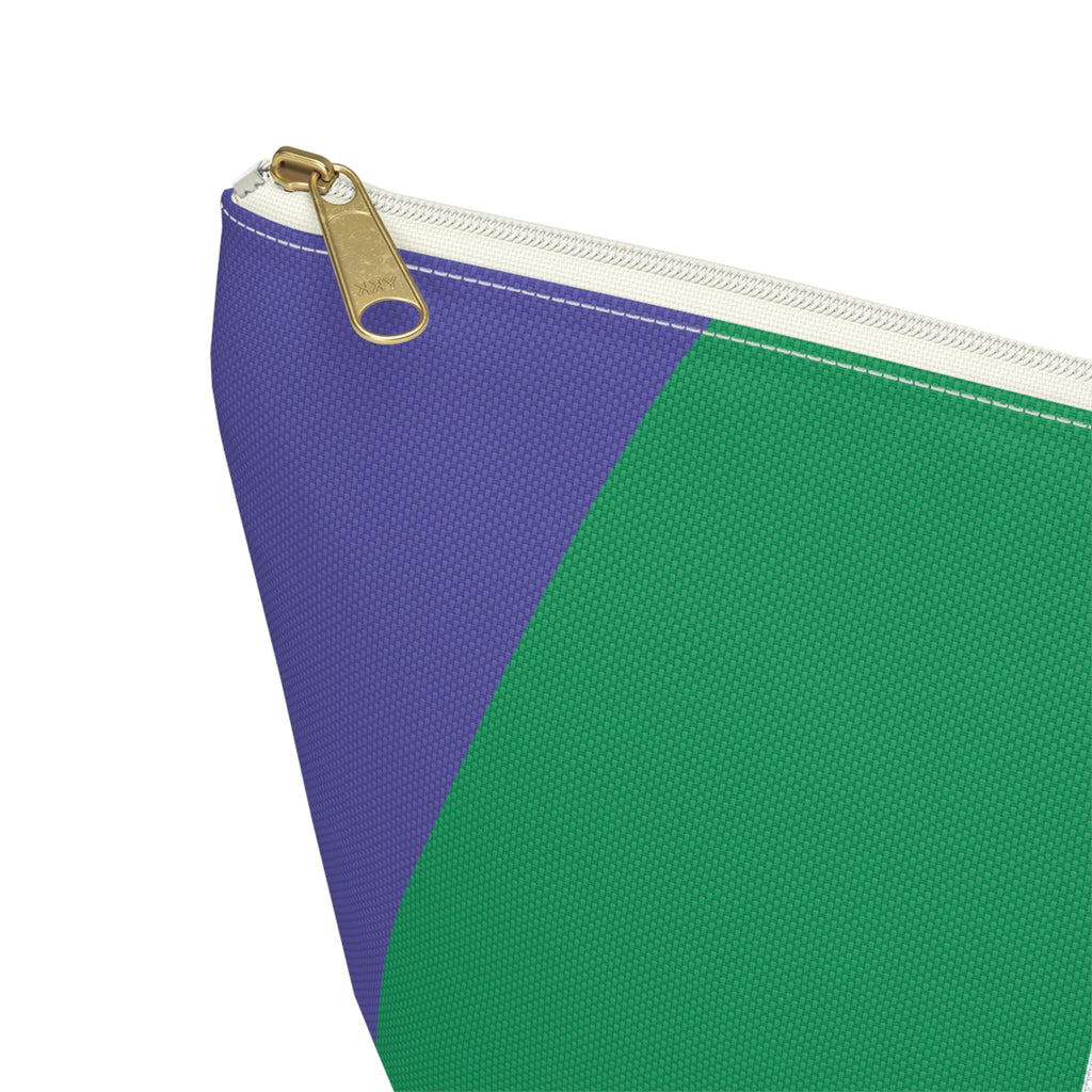 Initials Colorblock Accessory Pouch — Monogram I T-Bottom Cosmetic Bag