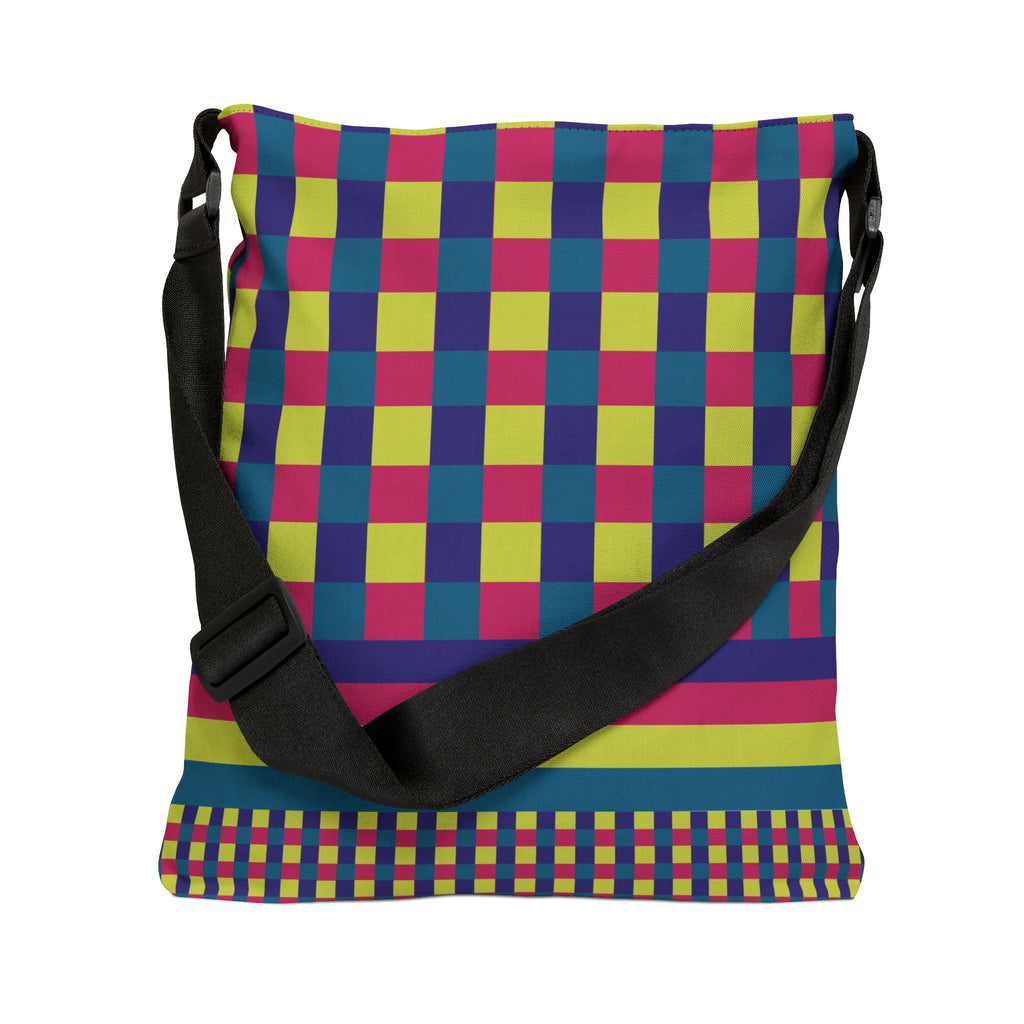 Colorblock Geometric Tote Bag
