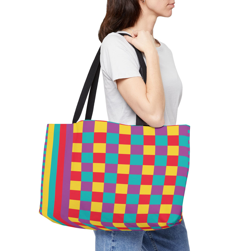 Colorblock Tote Bag
