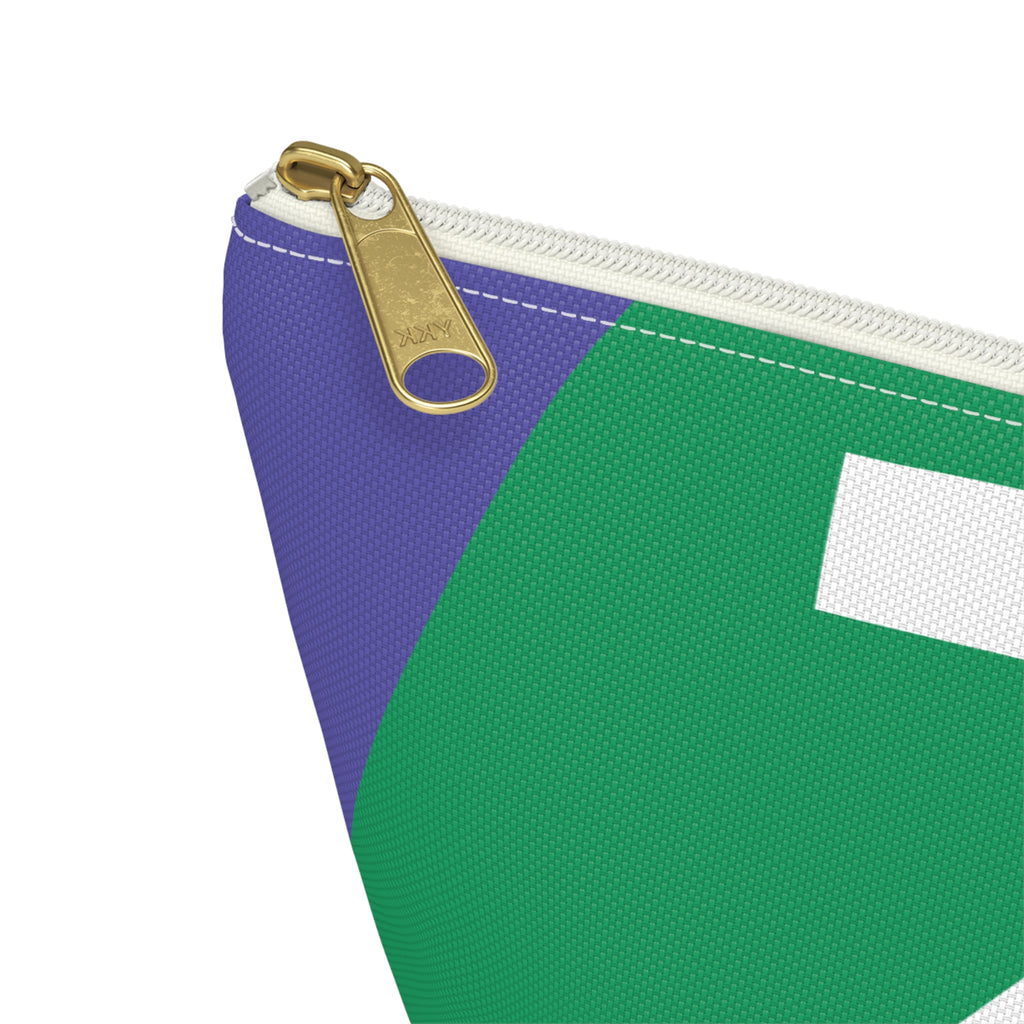 Initials Colorblock Accessory Pouch — Monogram Z T-Bottom Cosmetic Bag
