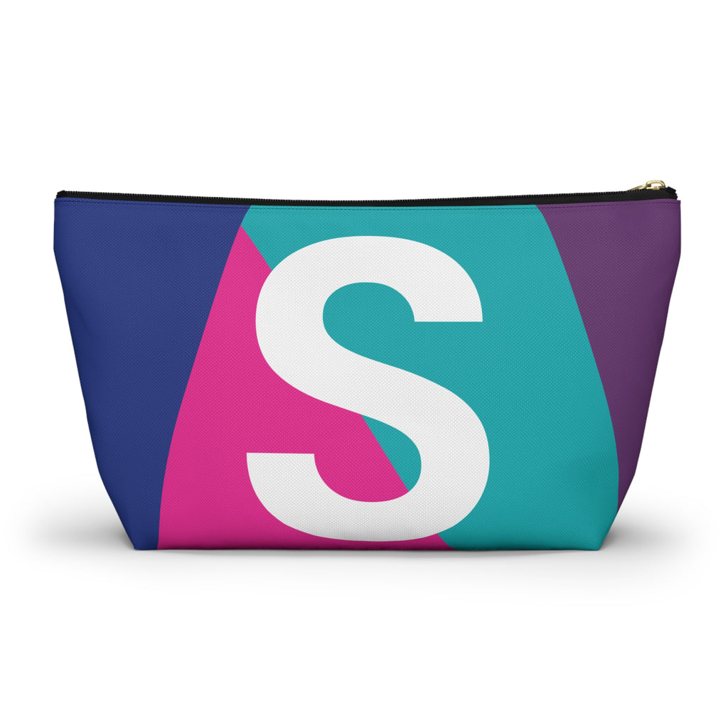 Colorblock Accessory Pouch — Monogram S T-Bottom Cosmetic Bag