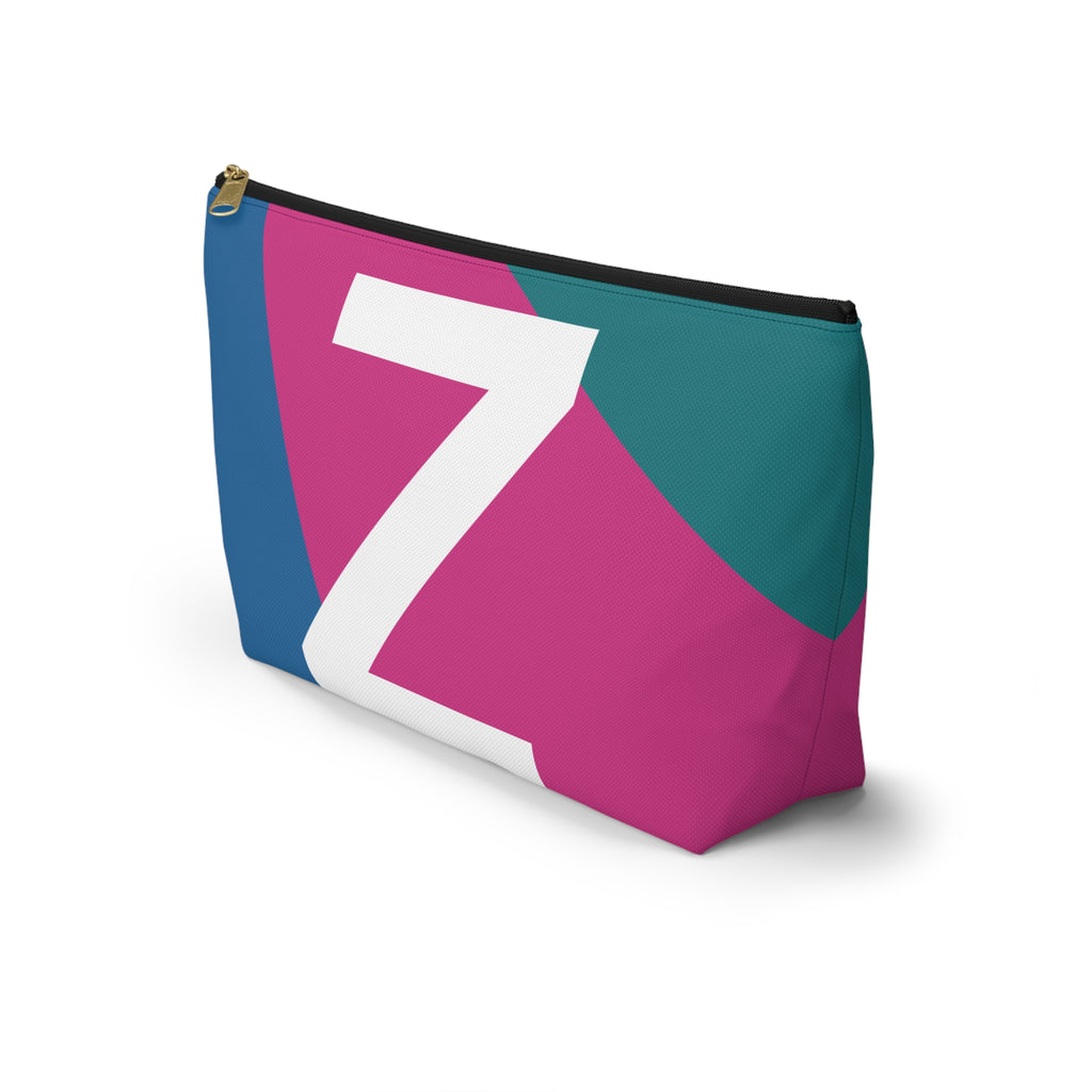 Initials Colorblock Accessory Pouch — Monogram Z T-Bottom Cosmetic Bag