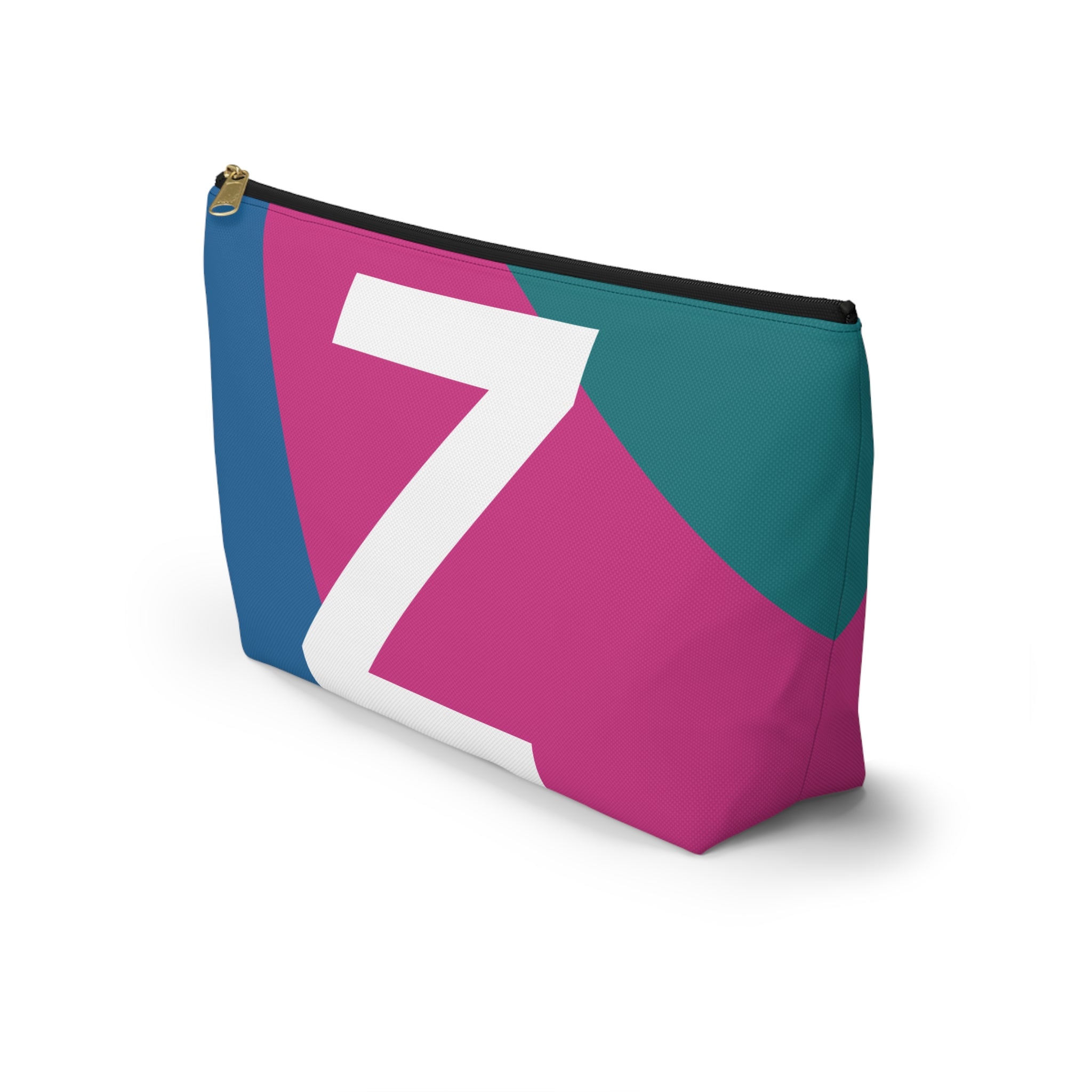 Initials Colorblock Accessory Pouch — Monogram Z T-Bottom Cosmetic Bag