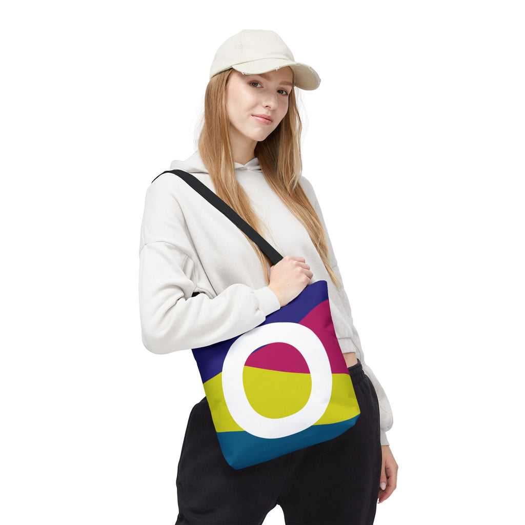 Monogram 'O' Colorblock Tote Bag — Personalized Initial O Shoulder Tote