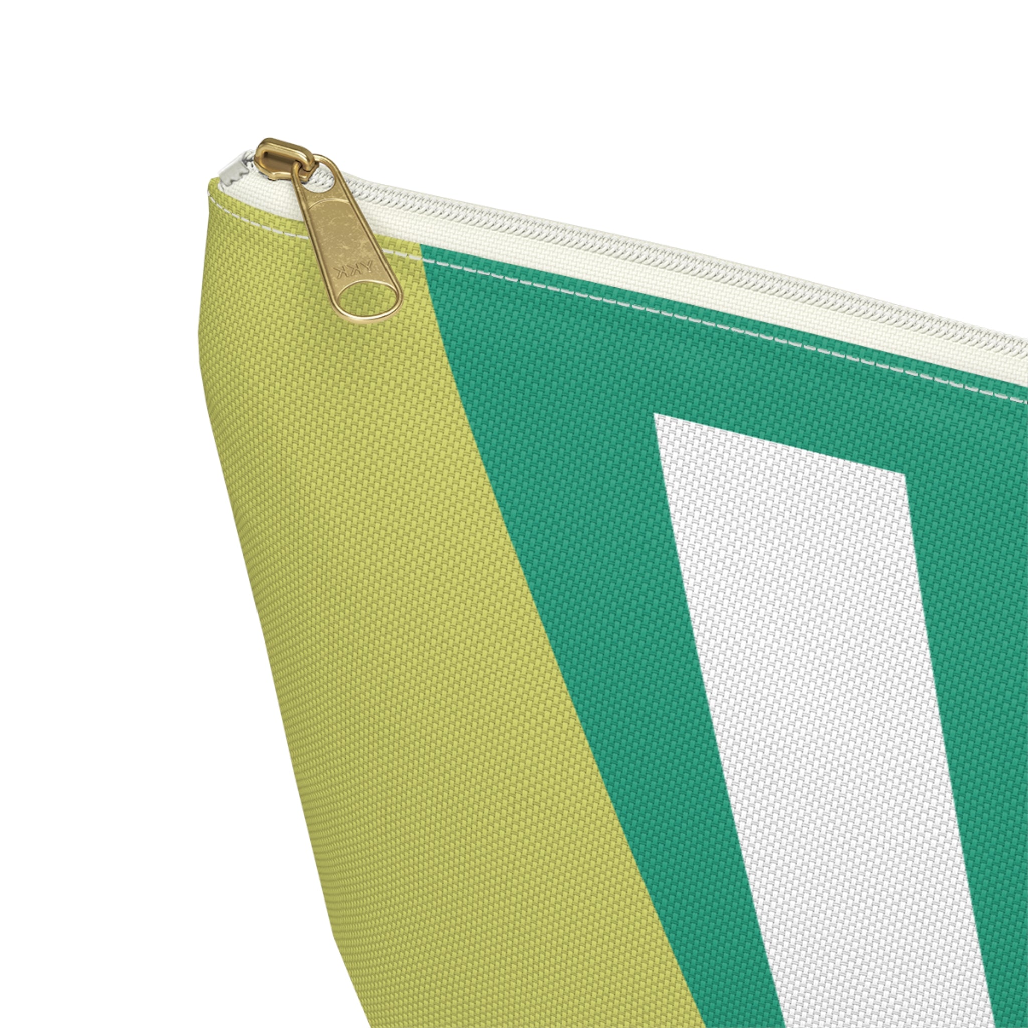 Initials Colorblock Accessory Pouch — Monogram V T-Bottom Cosmetic Bag