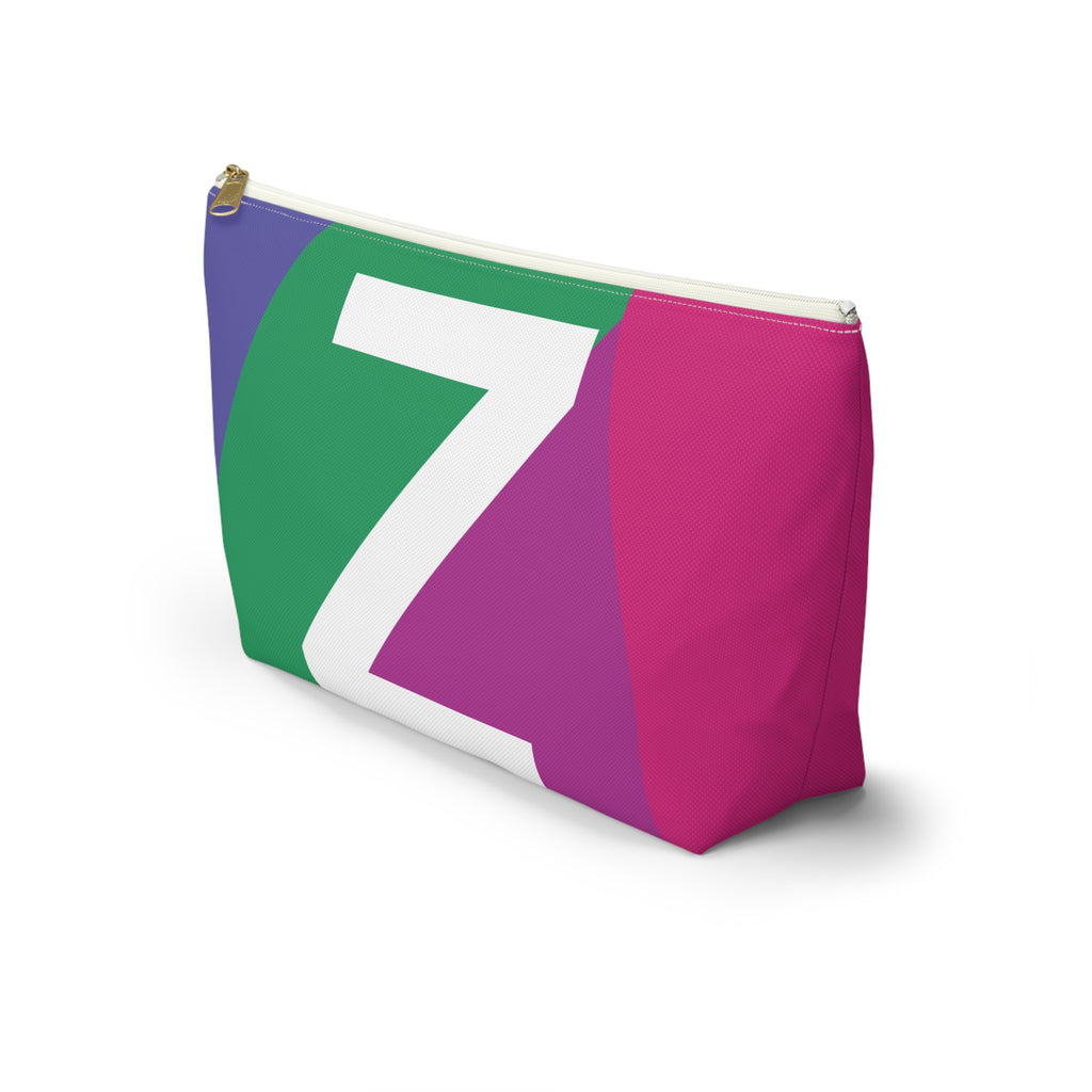 Initials Colorblock Accessory Pouch — Monogram Z T-Bottom Cosmetic Bag
