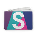 Monogram 'S' Colorblock Clutch Bag — Bold Geometric Wristlet for Everyday & Gifts