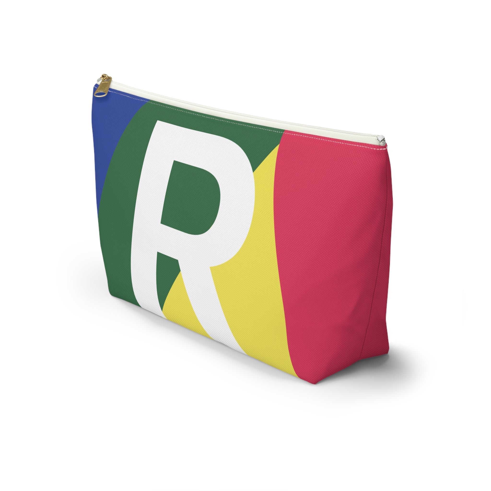 Colorblock Accessory Pouch — Monogram R T-Bottom Cosmetic Bag