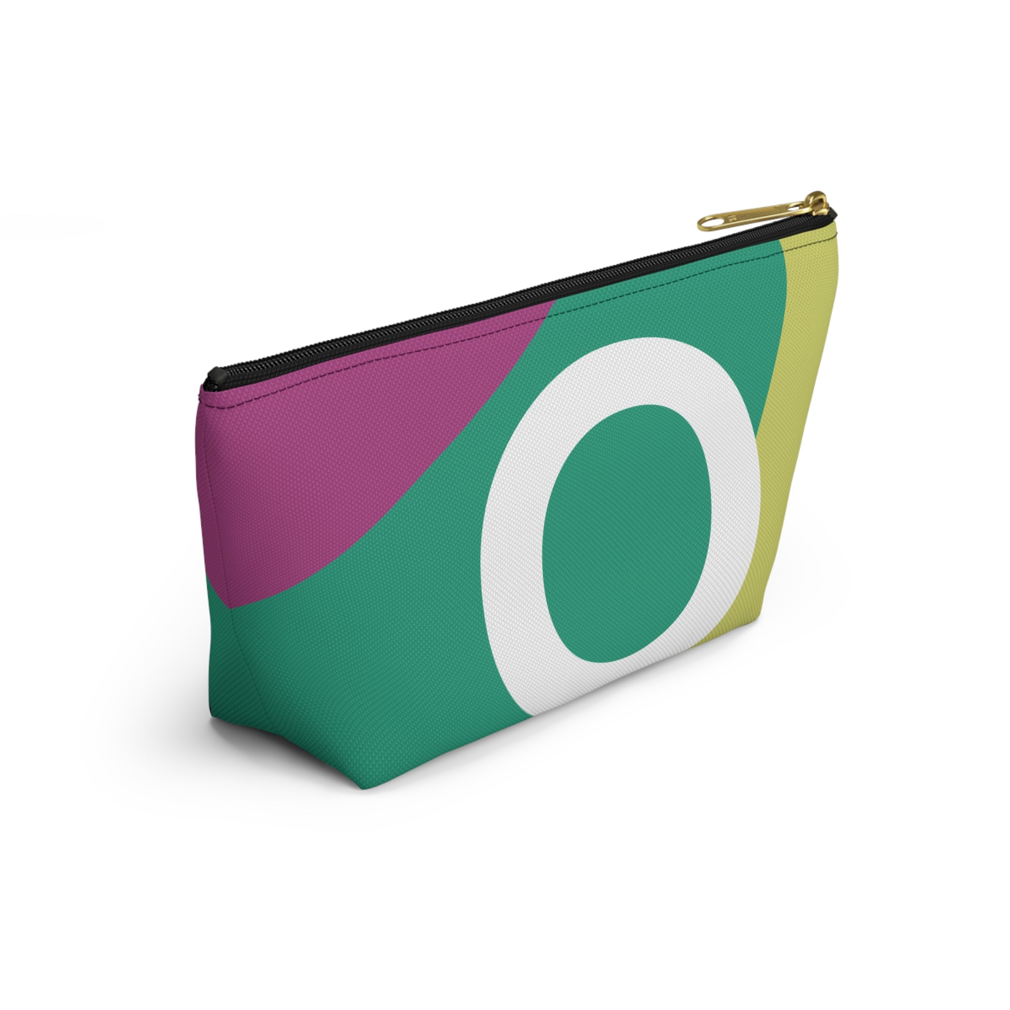 Initials Colorblock Accessory Pouch — Monogram O T-Bottom Cosmetic Bag