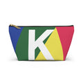 Colorblock Accessory Pouch — Monogram K T-Bottom Cosmetic Bag