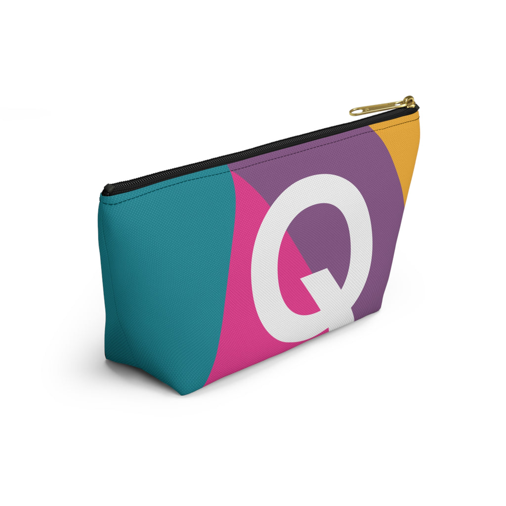 Colorblock Accessory Pouch — Monogram Q T-Bottom Cosmetic Bag
