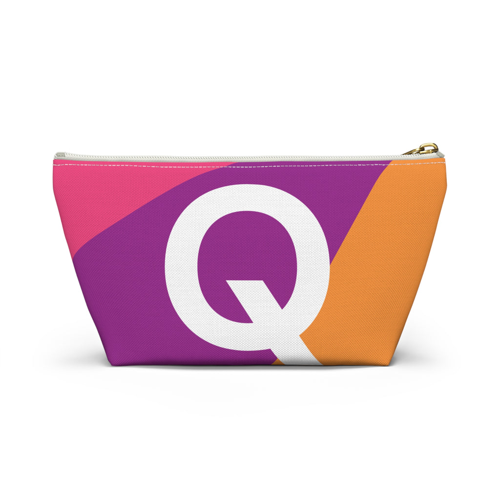 Colorblock Accessory Pouch — Monogram Q T-Bottom Cosmetic Bag