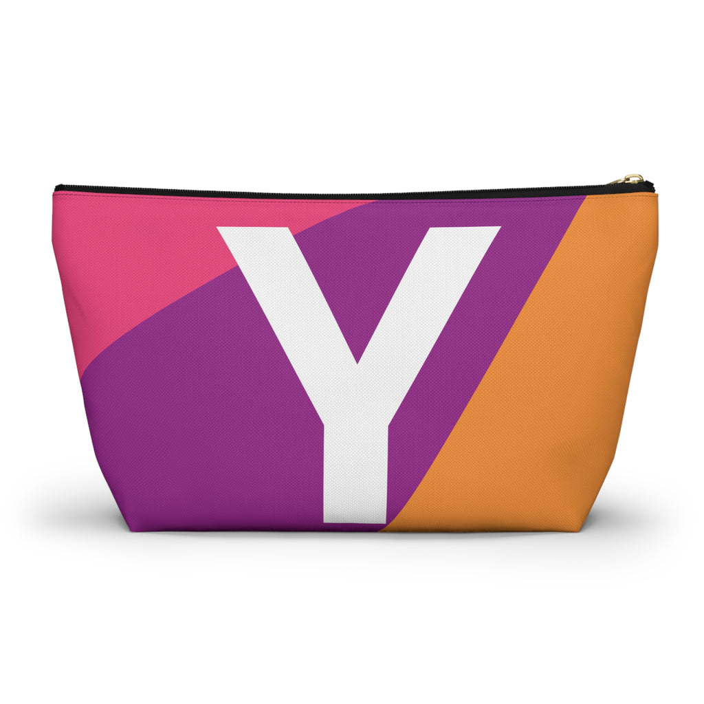 Colorblock Accessory Pouch — Monogram Y T-Bottom Cosmetic Bag
