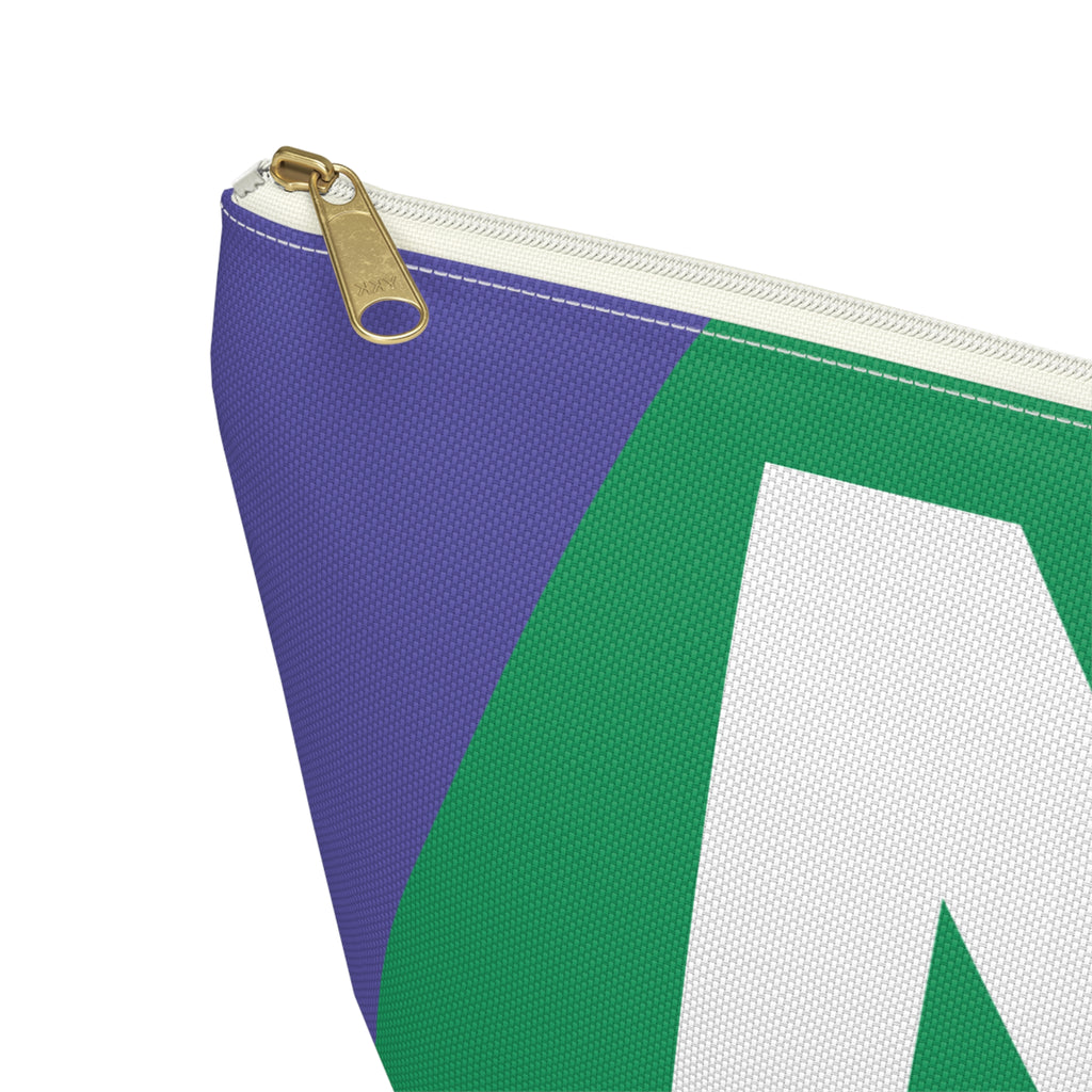 Initials Colorblock Accessory Pouch — Monogram N T-Bottom Cosmetic Bag
