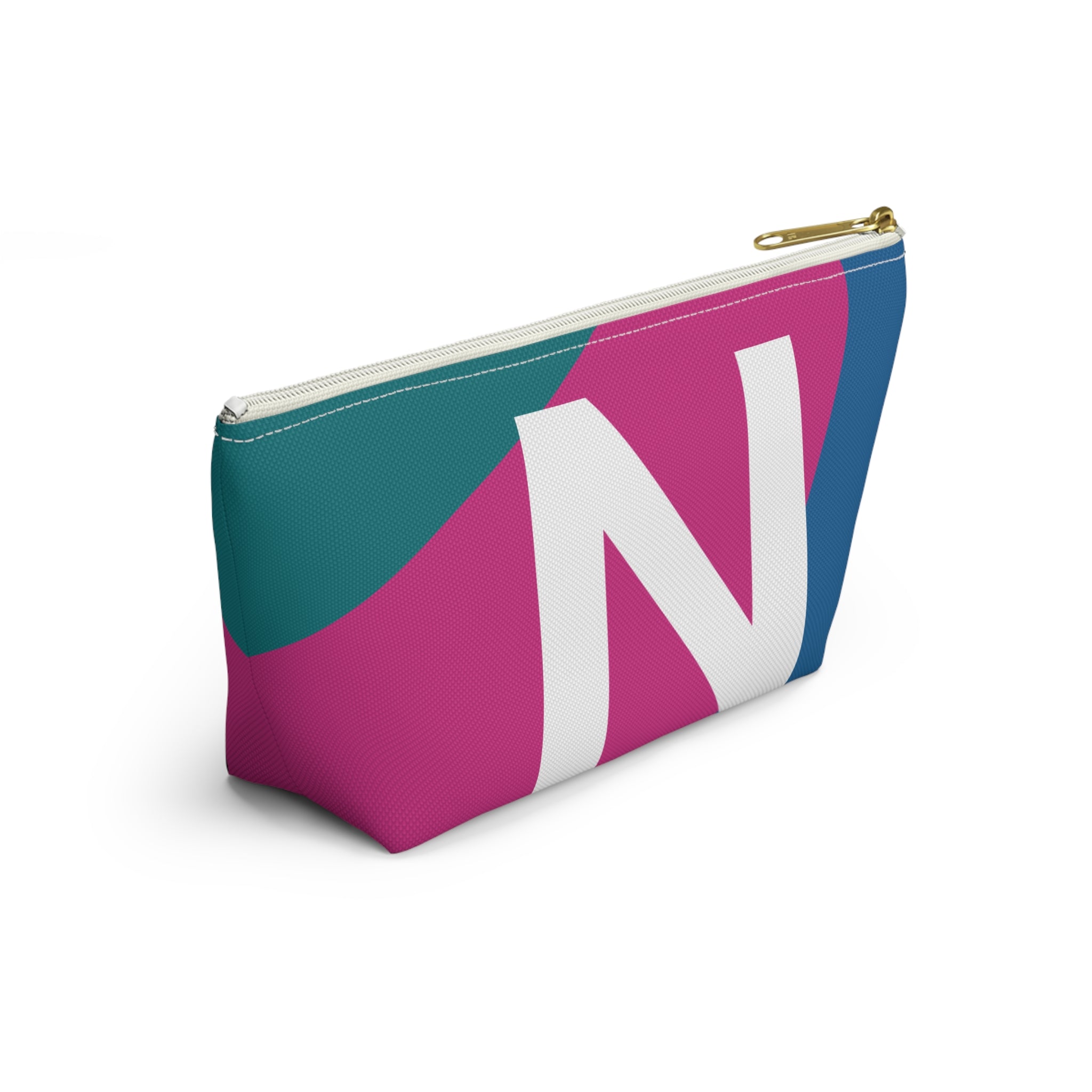 Initials Colorblock Accessory Pouch — Monogram N T-Bottom Cosmetic Bag