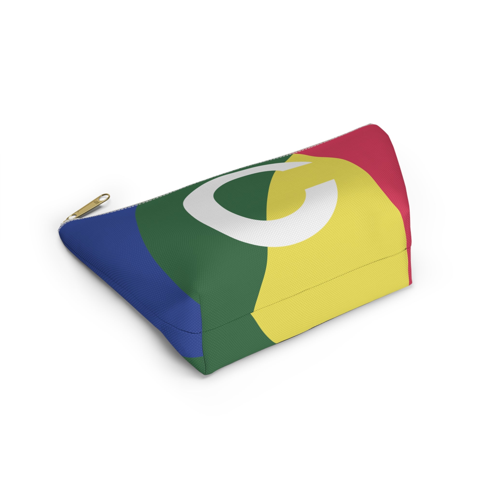 Initials Colorblock Accessory Pouch — Monogram C T-Bottom Cosmetic Bag