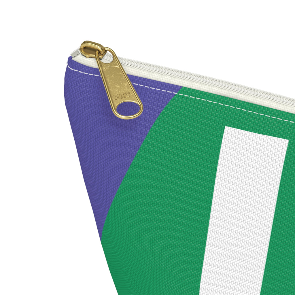 Initials Colorblock Accessory Pouch — Monogram U T-Bottom Cosmetic Bag
