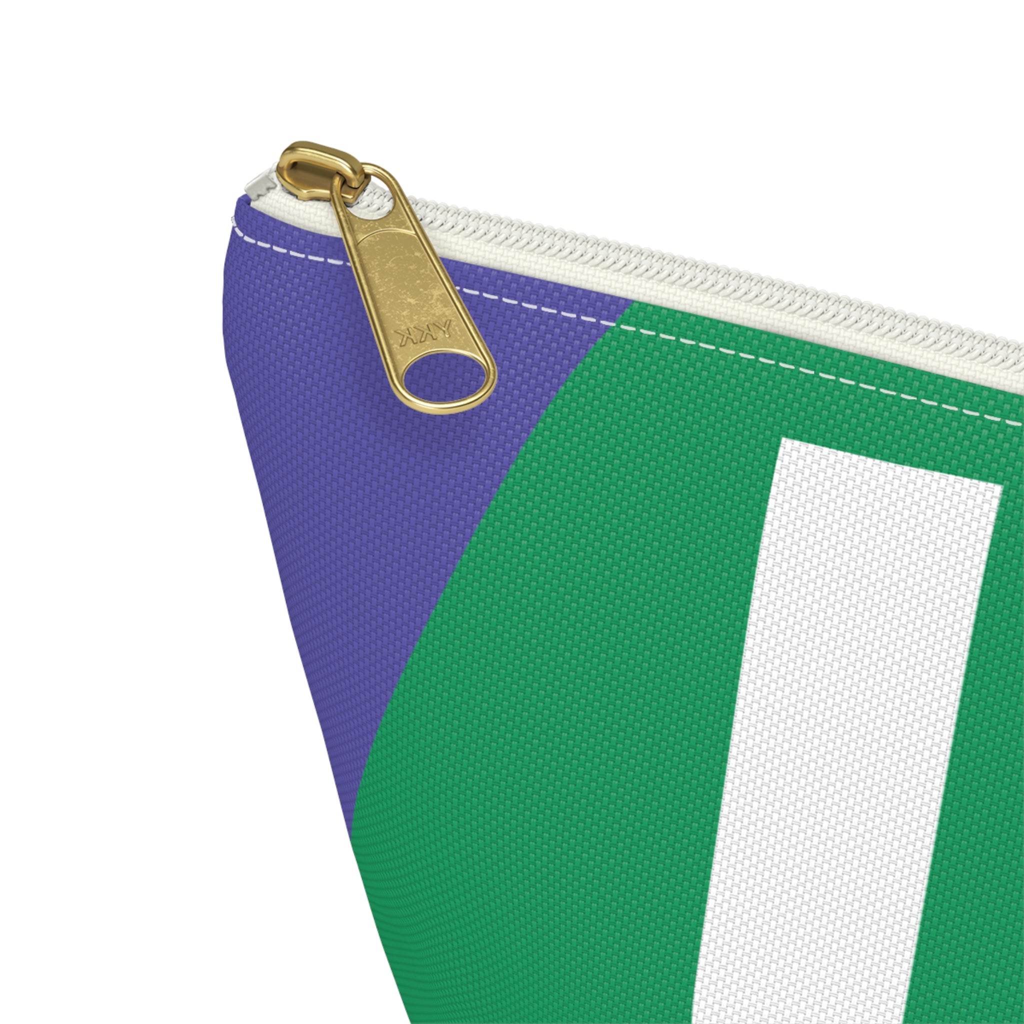 Initials Colorblock Accessory Pouch — Monogram U T-Bottom Cosmetic Bag