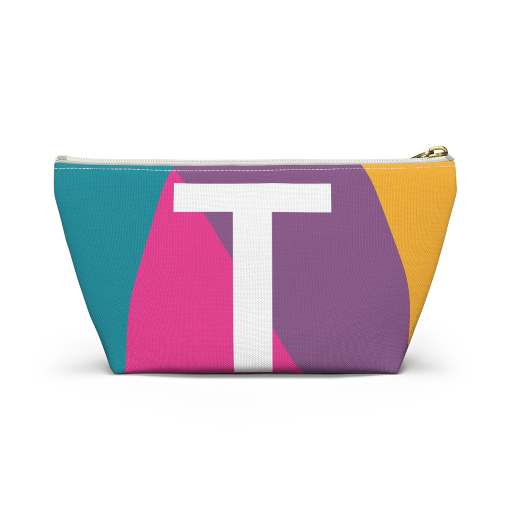 Colorblock Accessory Pouch — Monogram T T-Bottom Cosmetic Bag