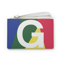 Monogram 'G' Colorblock Clutch Bag — Bold Geometric Wristlet for Everyday & Gifts