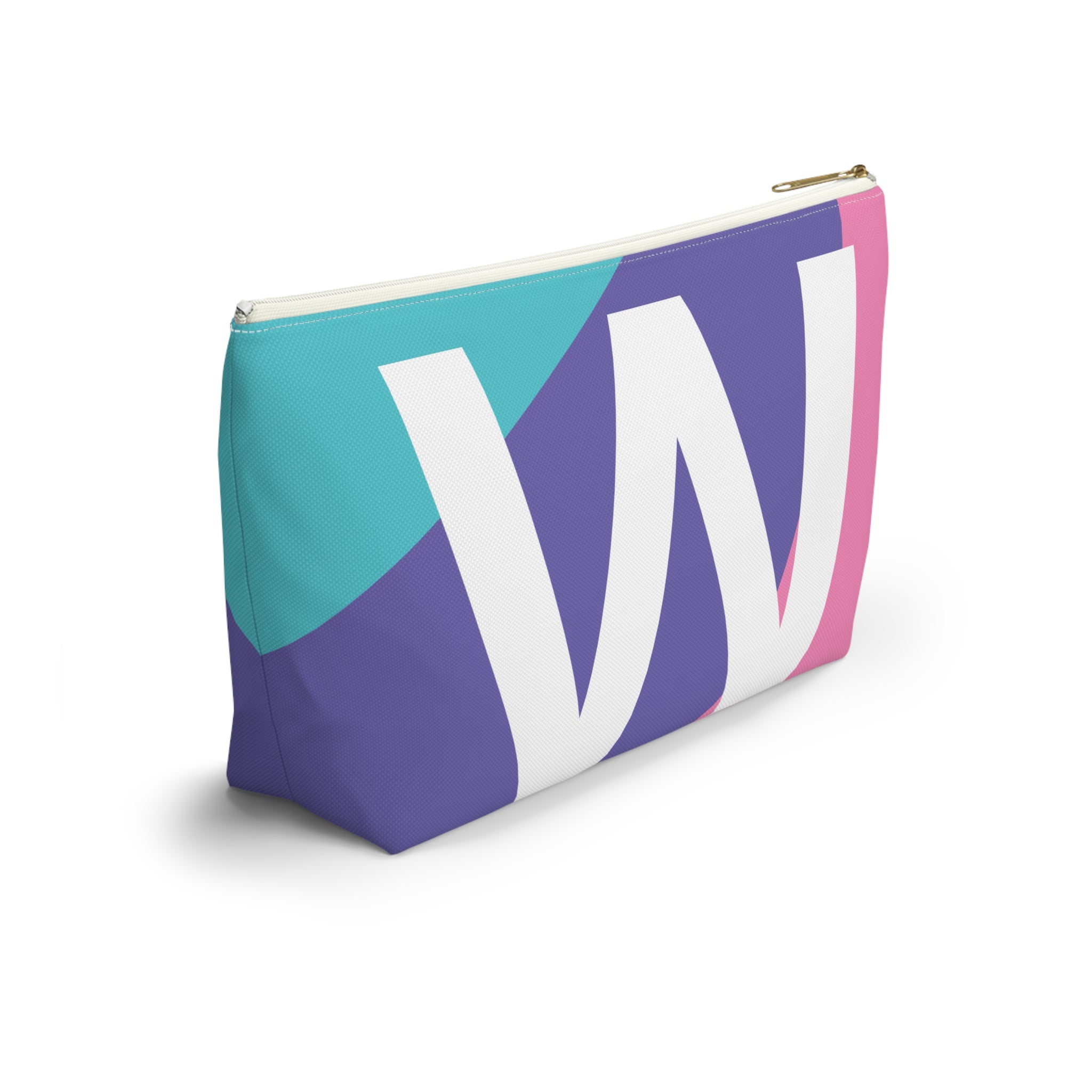 Colorblock Accessory Pouch — Monogram W T-Bottom Cosmetic Bag