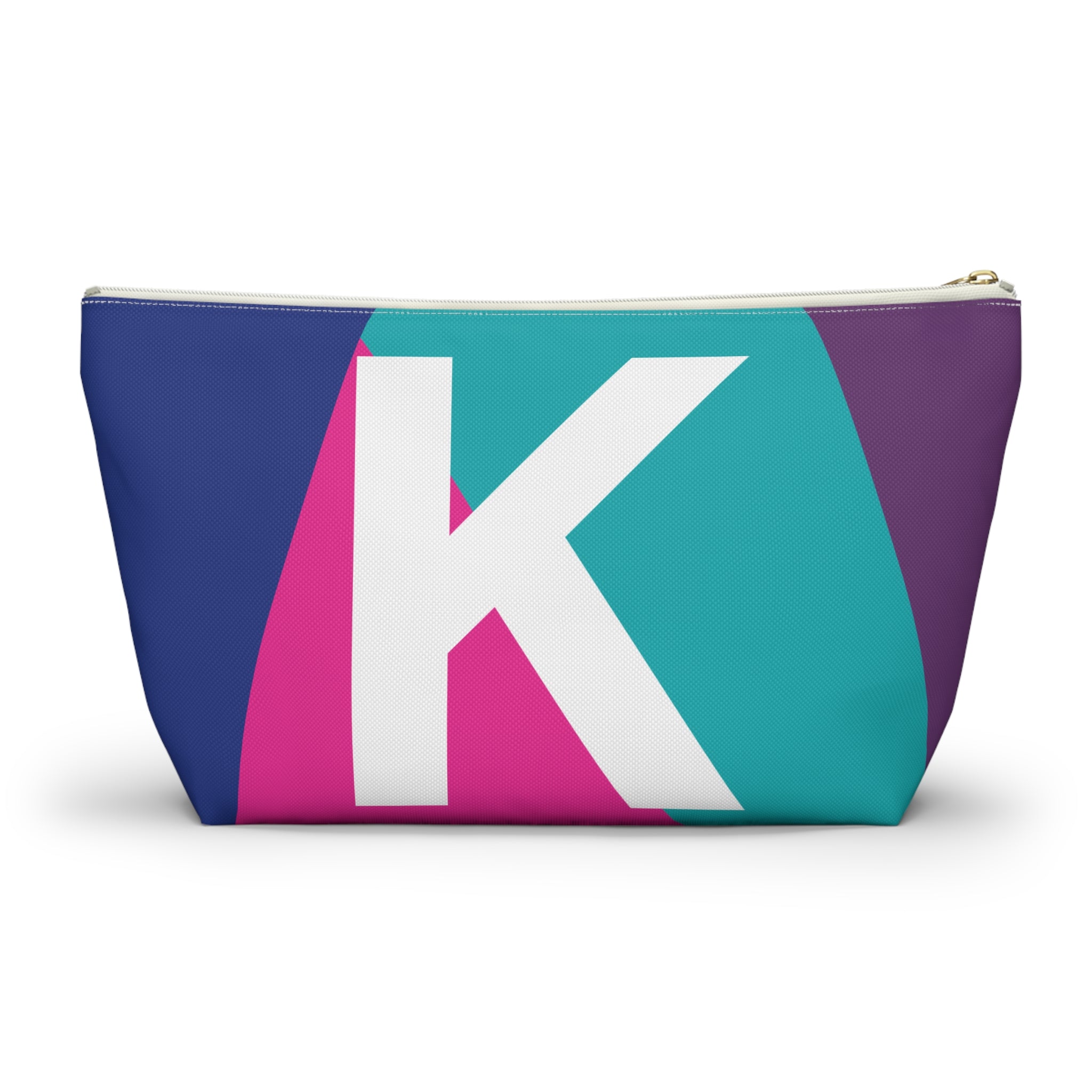 Colorblock Accessory Pouch — Monogram K T-Bottom Cosmetic Bag