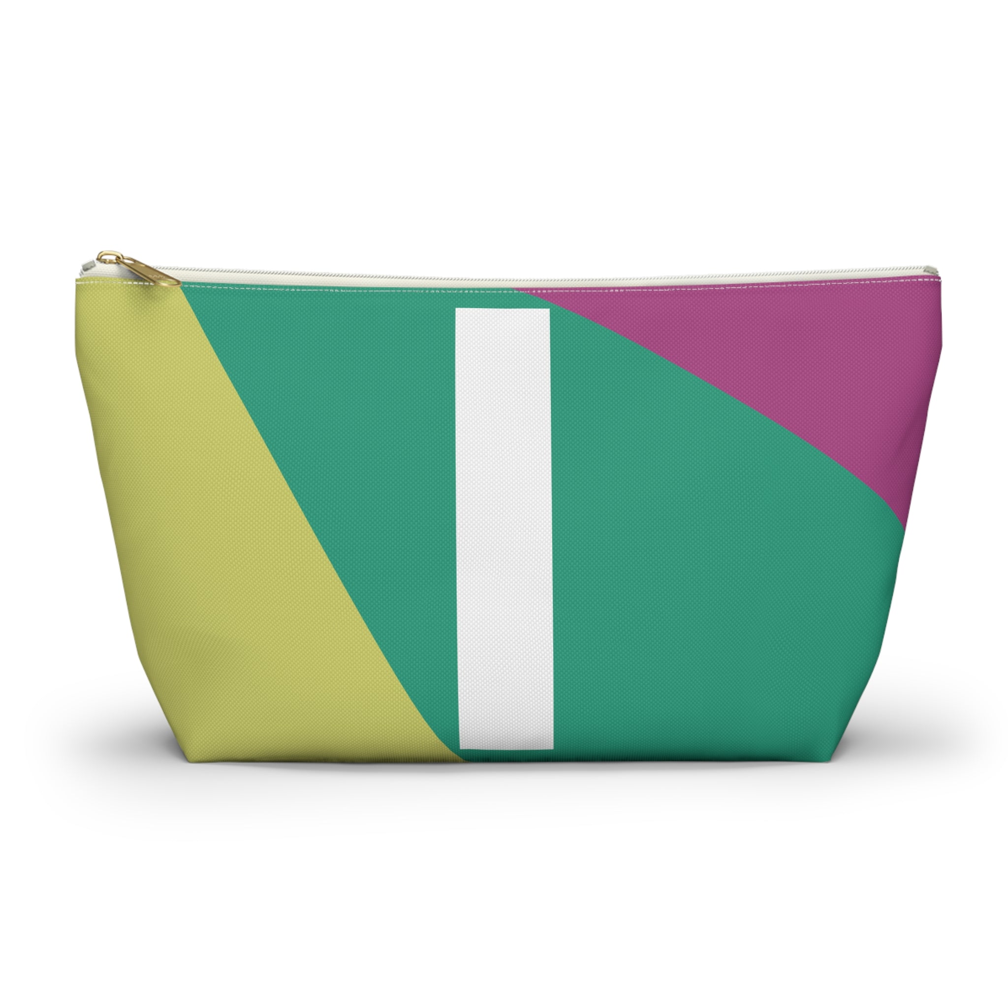 Initials Colorblock Accessory Pouch — Monogram I T-Bottom Cosmetic Bag