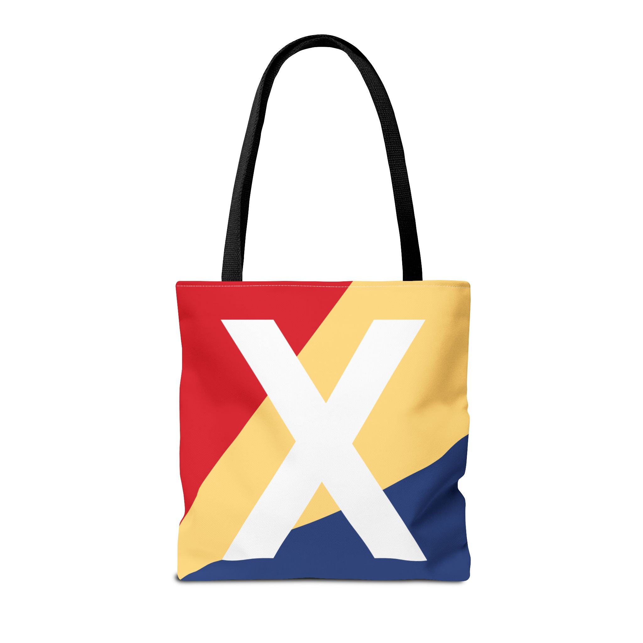 Monogram 'X' Colorblock Tote Bag — Personalized Initial X Shoulder Tote