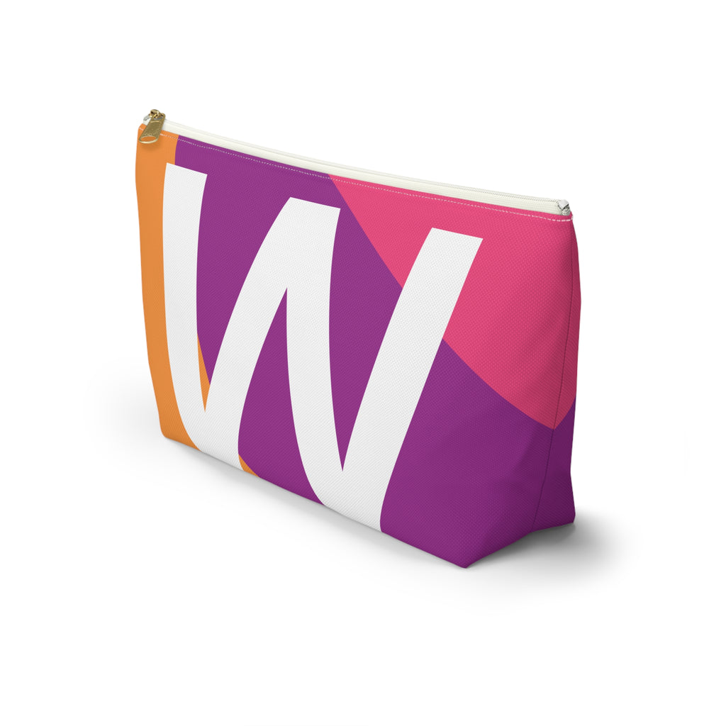 Colorblock Accessory Pouch — Monogram W T-Bottom Cosmetic Bag