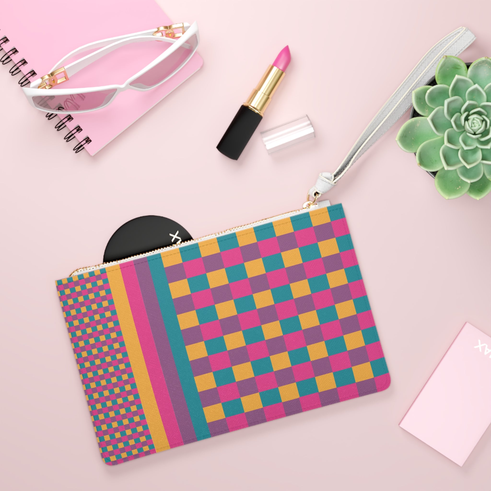 Colorblock Clutch Bag
