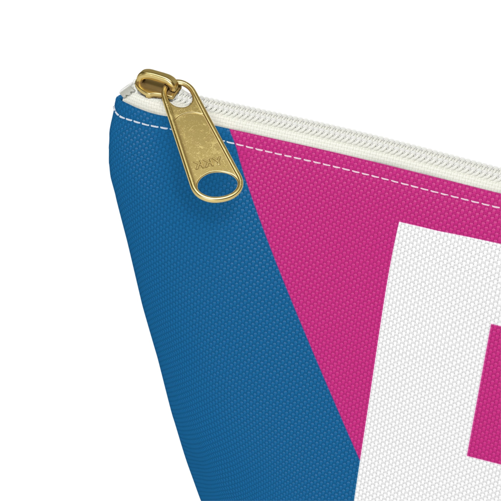 Initials Colorblock Accessory Pouch — Monogram R T-Bottom Cosmetic Bag