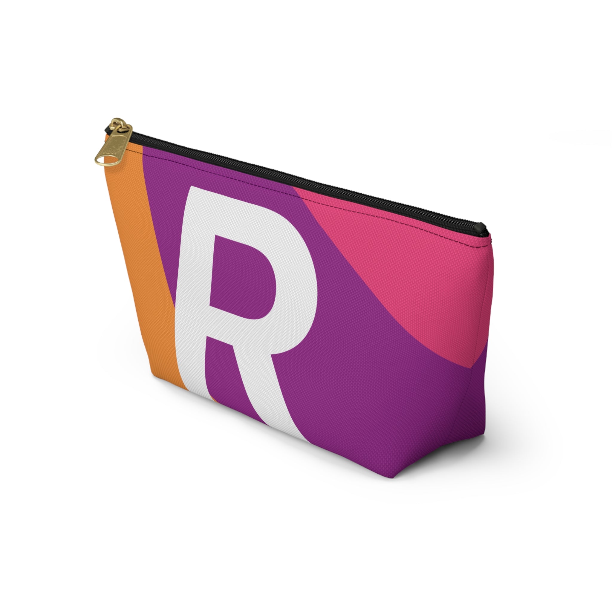 Colorblock Accessory Pouch — Monogram R T-Bottom Cosmetic Bag