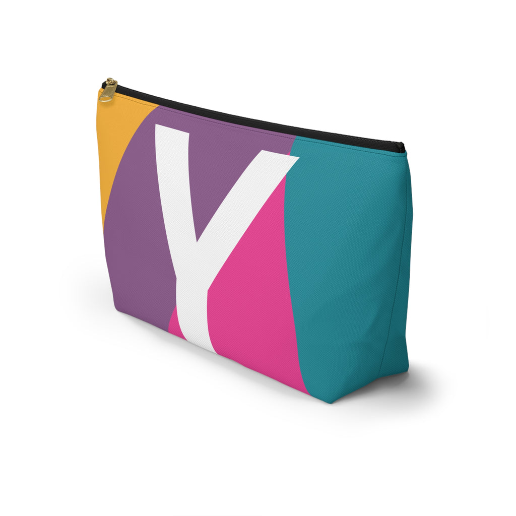 Colorblock Accessory Pouch — Monogram Y T-Bottom Cosmetic Bag