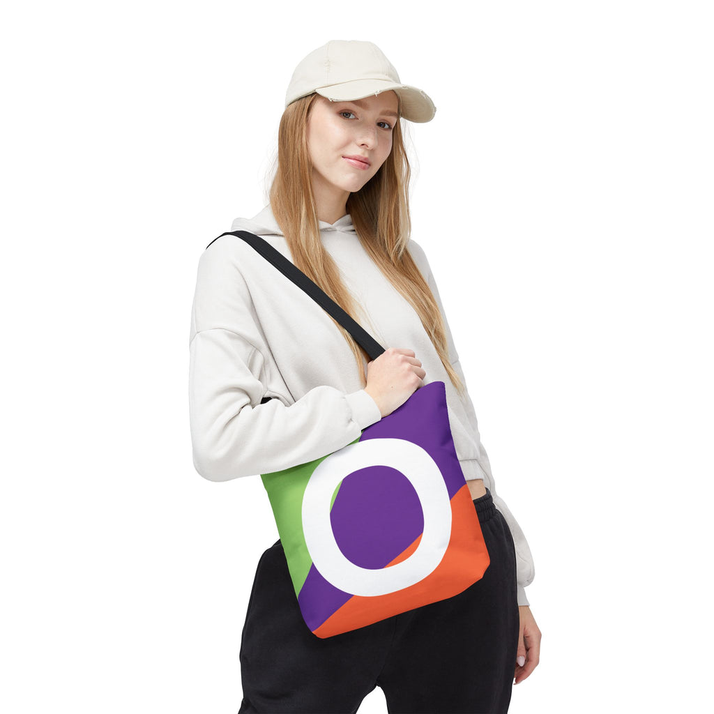 Monogram 'O' Colorblock Tote Bag — Personalized Initial O Shoulder Tote