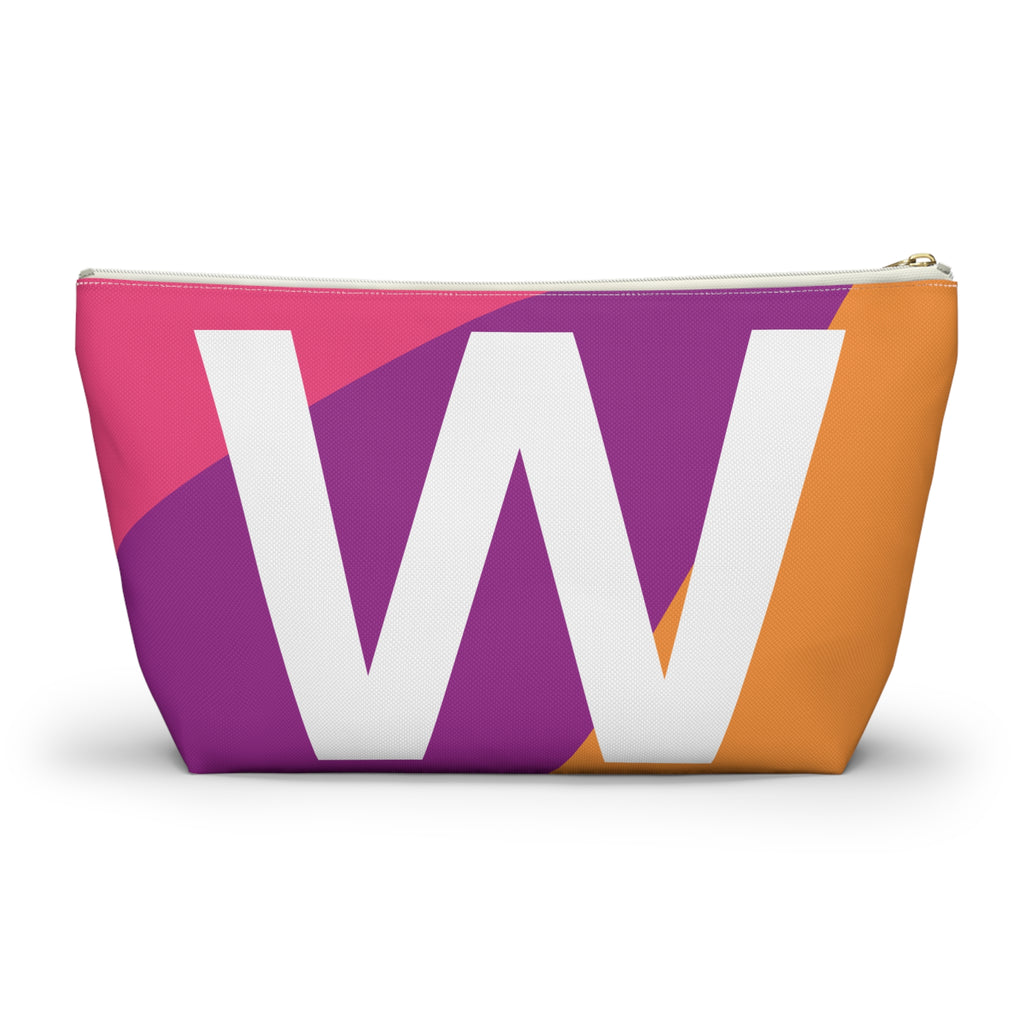 Colorblock Accessory Pouch — Monogram W T-Bottom Cosmetic Bag