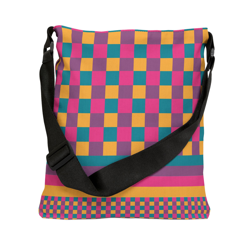 Colorblock Geometric Tote Bag