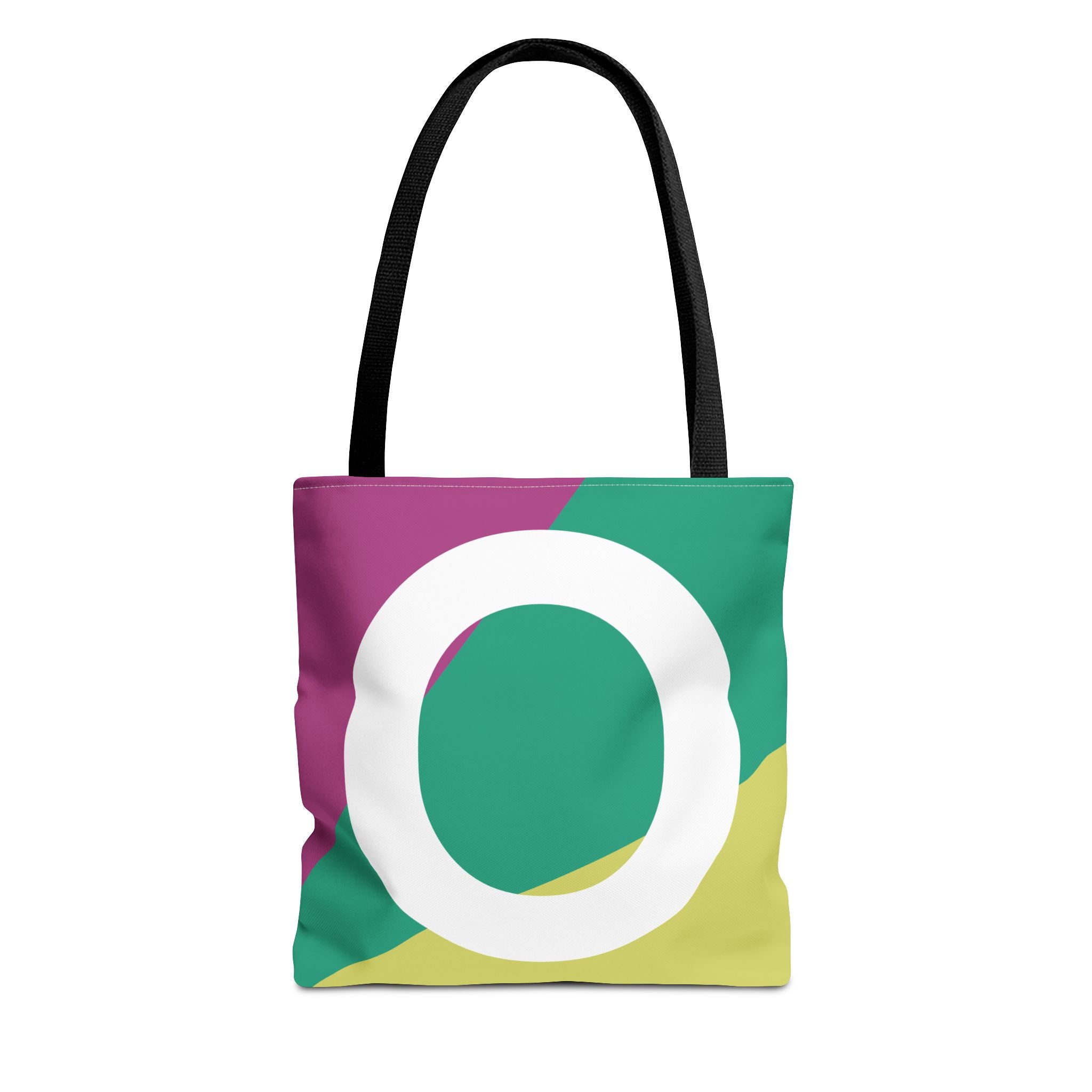 Monogram 'O' Colorblock Tote Bag — Personalized Initial O Shoulder Tote