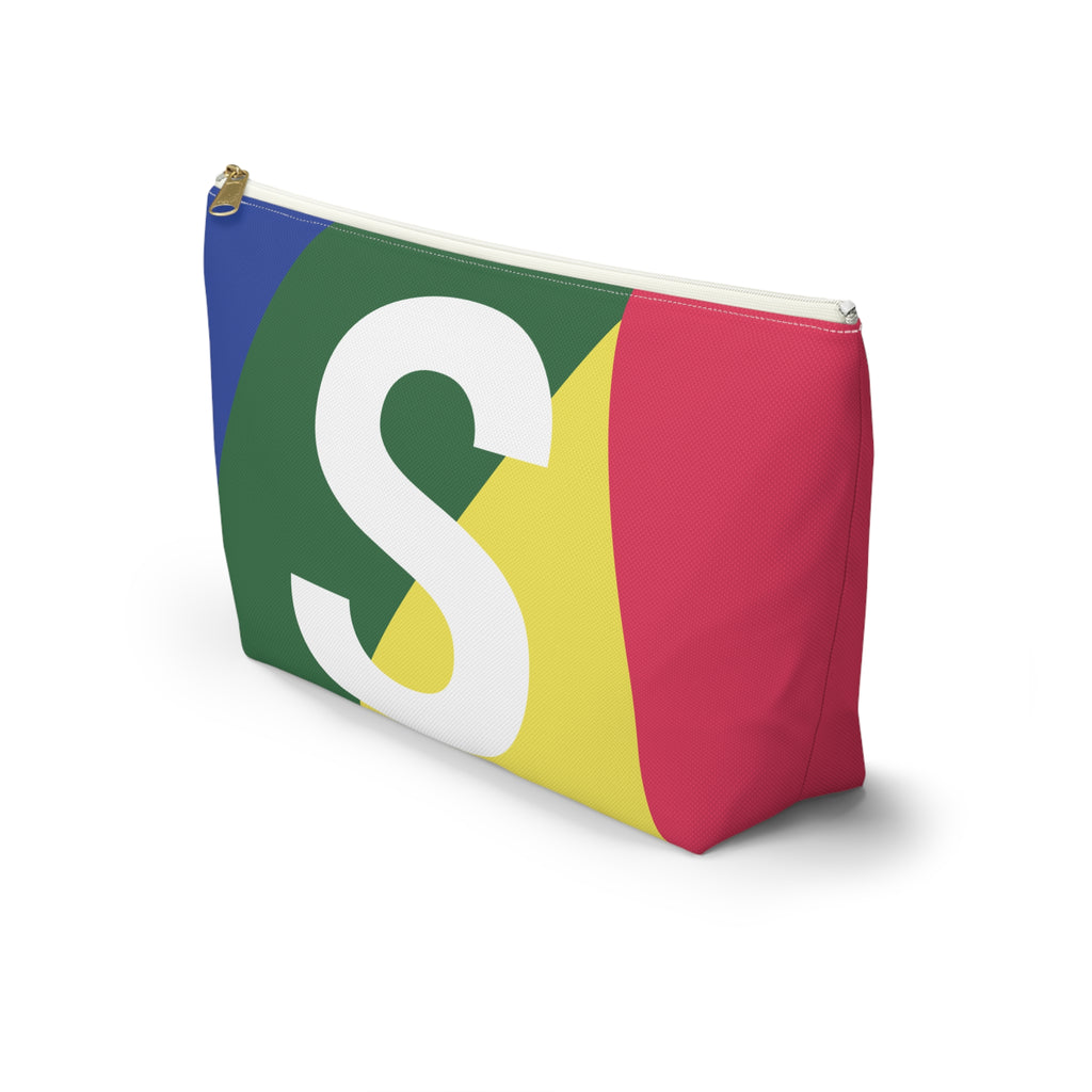 Colorblock Accessory Pouch — Monogram S T-Bottom Cosmetic Bag