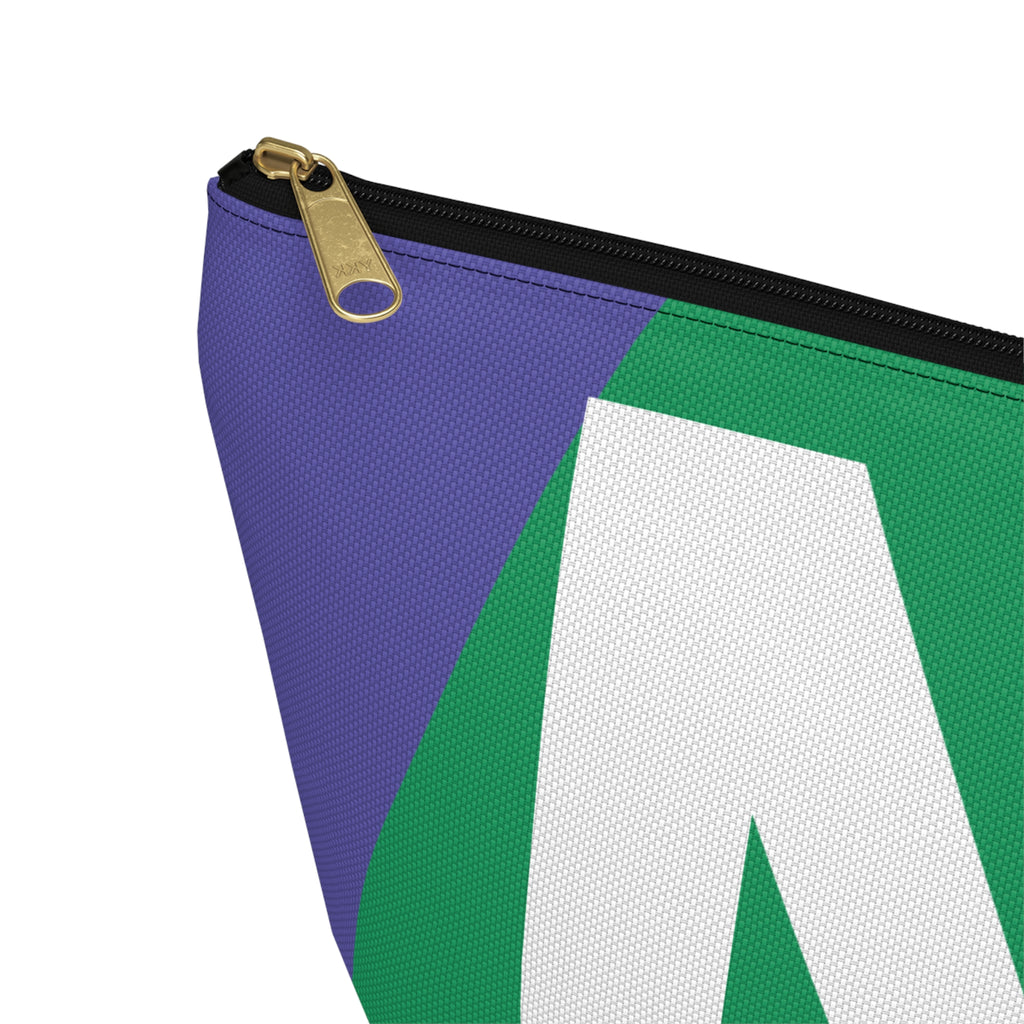 Initials Colorblock Accessory Pouch — Monogram M T-Bottom Cosmetic Bag