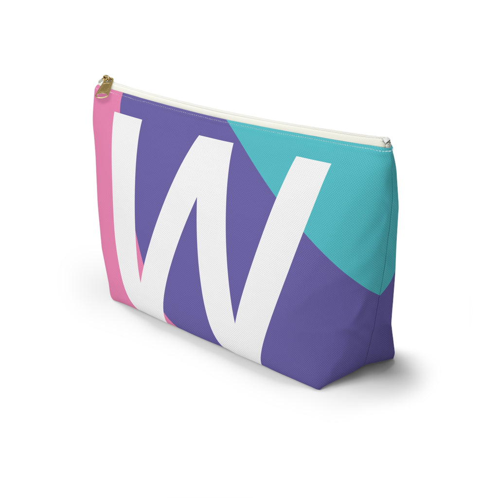 Colorblock Accessory Pouch — Monogram W T-Bottom Cosmetic Bag