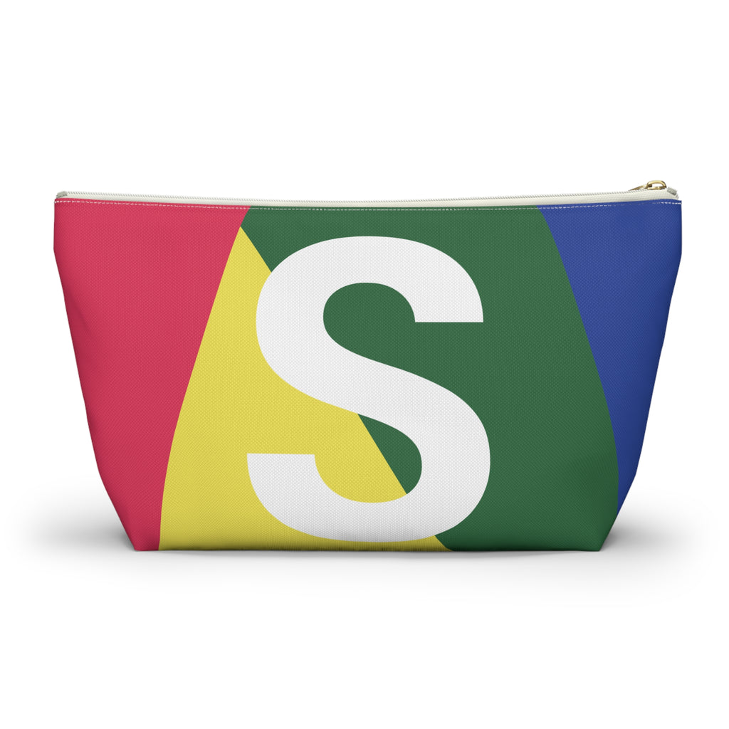 Colorblock Accessory Pouch — Monogram S T-Bottom Cosmetic Bag
